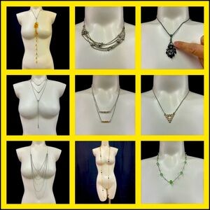 Lot of 9 Fashion / Costume Jewelry - Necklaces